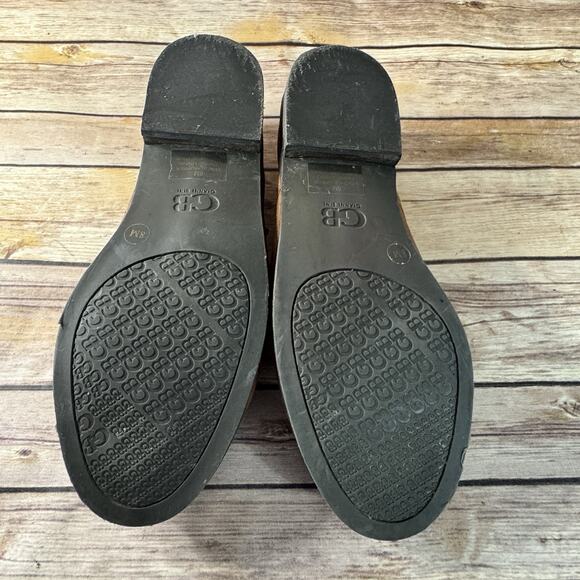 Gianni Bini Womens Cognac Brown Leather Monk Strap Wingtip Oxford Shoes 8M - Picture 7 of 8